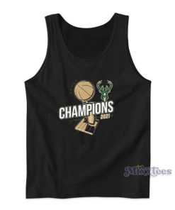 2021 NBA Champions Bold Milwaukee Bucks Tank Top for Unisex