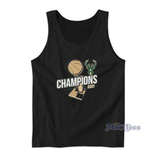 2021 NBA Champions Bold Milwaukee Bucks Tank Top for Unisex