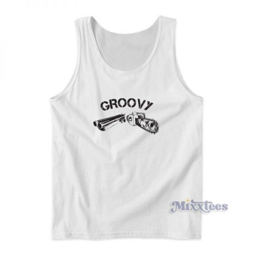 Army Of The Dead Zombie Hunting Chainsaw Shotgun Tank Top