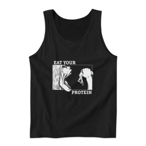 Attack On Titan Anime Gym Eat Your Protein Tank Top