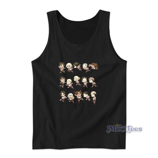 Attack On Titan Chibi Tank Top for Unisex