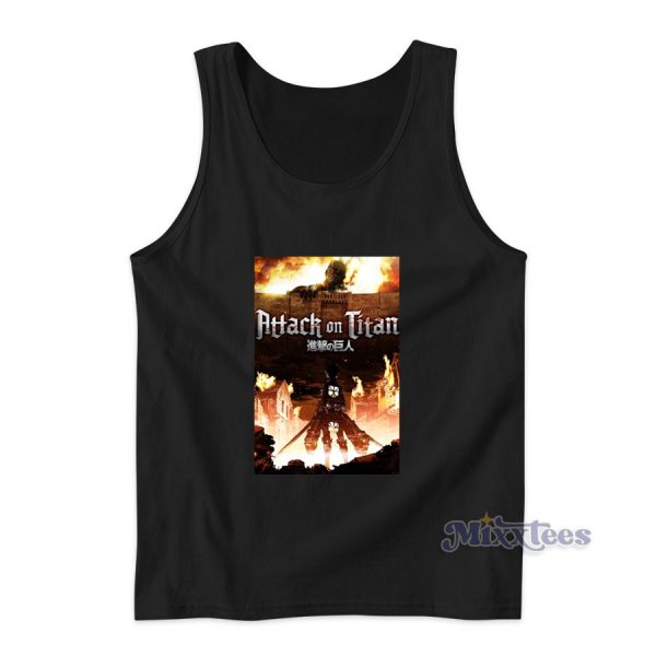 Attack On Titan Fire Tank Top for Unisex Attack On Titan Fire Tank Top for Unisex