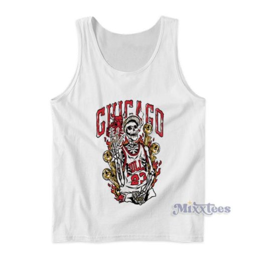 Ayo Dosunmu Chicago Bulls 23 Skeleton Tank Top