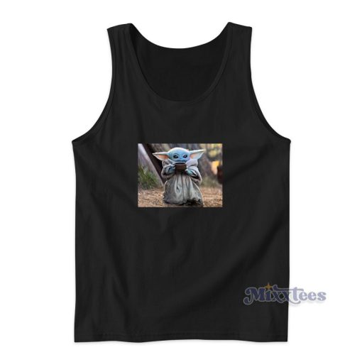 Baby Yoda Drinking Soup Tank Top for Unisex