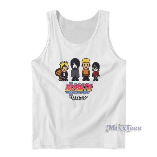 Bape X Naruto And Boruto Tank Top For Unisex