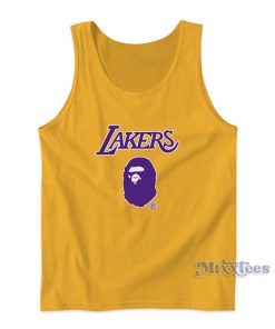 Bape x Mitchell Ness Lakers Tank Top for Unisex Bape x Mitchell Ness Lakers Tank Top for Unisex
