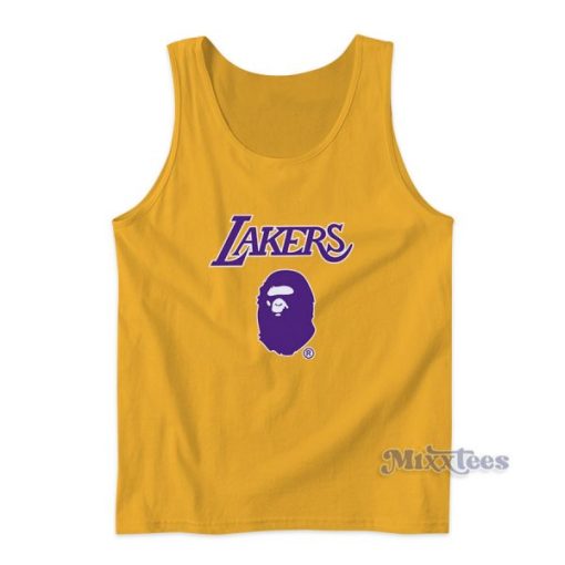 Bape x Mitchell Ness Lakers Tank Top for Unisex