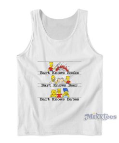 Bart Knows Books Beer Babes The Simpsons Tank Top