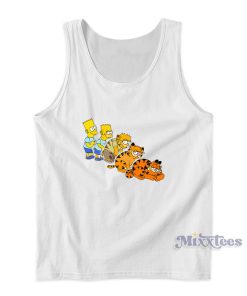 Bart Simpson and Garfield Tank Top For Unisex Bart Simpson and Garfield Tank Top For Unisex