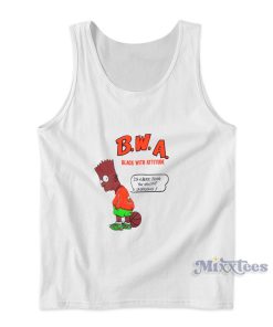 Bart Simpsons Black With Attitude Tank Top for Unisex Bart Simpsons Black With Attitude Tank Top for Unisex