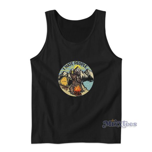 Bear Camping I Hate People Tank Top