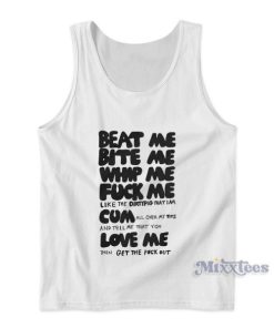 Beat Me Bite Me Whip Me Tank Top for Unisex