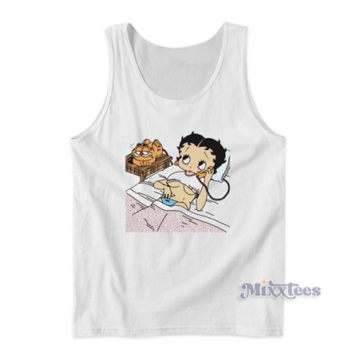 Betty Boop Take It Easy Phone Garfield Tank Top For Unisex