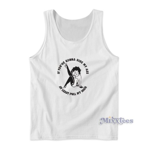 Betty Boop Vinyl Decal Ride Ass Tank Top for Unisex