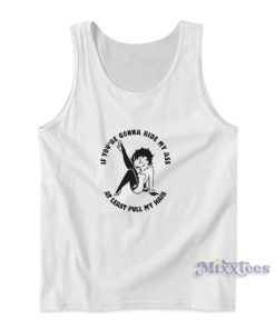 Betty Boop Vinyl Decal Ride Ass Tank Top for Unisex