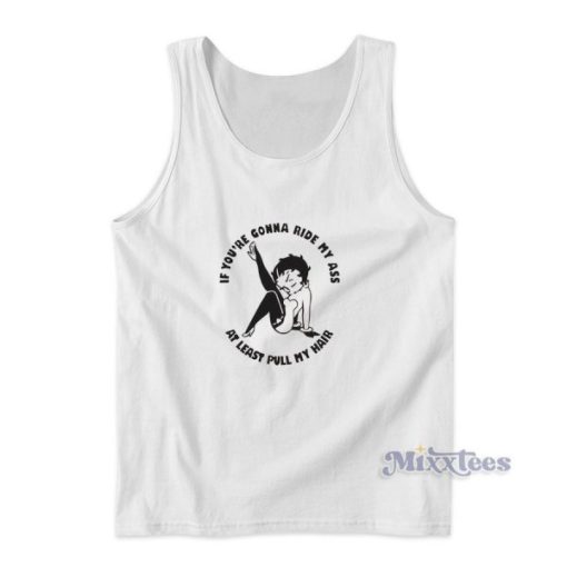 Betty Boop Vinyl Decal Ride Ass Tank Top for Unisex