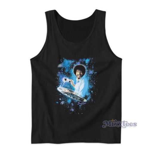 Bob Ross Painting Space And Galaxy Tank Top