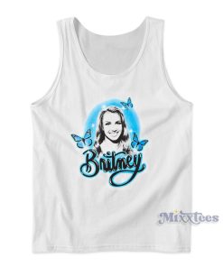 Britney Airbrushed Butterfly Tank Top for Unisex Britney Airbrushed Butterfly Tank Top for Unisex