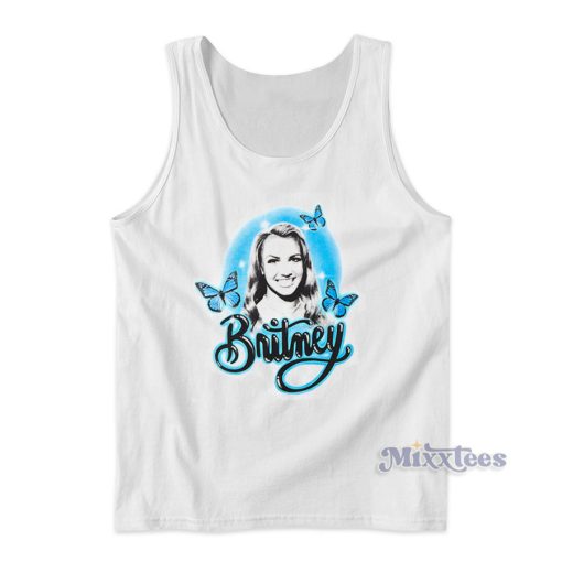 Britney Airbrushed Butterfly Tank Top for Unisex