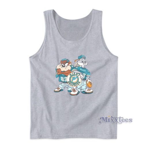 Bugs and Taz Miami Dolphins Tank Top for Unisex