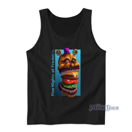 Burger Nightmare Fredbear Five Nights At Freddy’s Tank Top