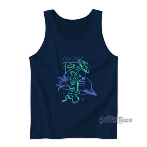 Cali Neon Quackity Planet Duck Tank Top