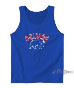 Chicago Cubs Walking Bear Logo Tank Top for Unisex Chicago Cubs Walking Bear Logo Tank Top for Unisex