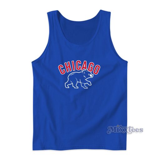 Chicago Cubs Walking Bear Logo Tank Top for Unisex