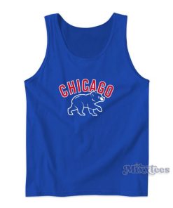 Chicago Cubs Walking Bear Logo Tank Top for Unisex