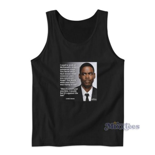 Chris Rock Minimum Wage Tank Top for Unisex