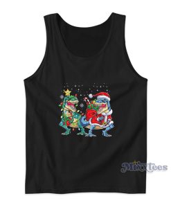 Christmas Dinosaur Pajamas Boy And Girls Tank Top Christmas Dinosaur Pajamas Boy And Girls Tank Top