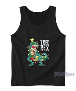Christmas Dinosaur Tree Rex Pajamas Tank Top