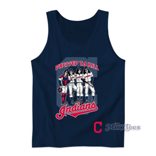 Cleveland Indians Dressed To Kill Navy Tank Top for Unisex