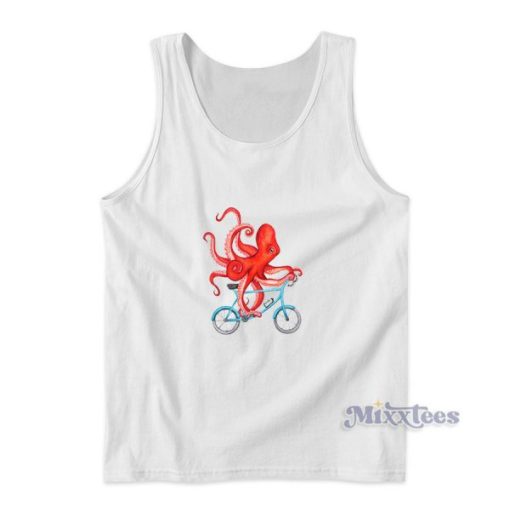 Cycling Octopus Relaxed Fit Tank Top for Unisex