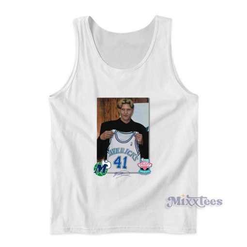 Dallas Mavericks Mitchell And Ness Dirk Nowitzki Draft Jersey Tank Top