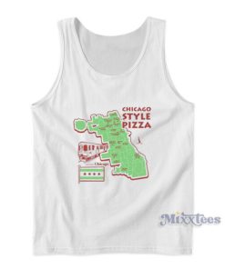 Delicious Chicago Style Pizza Map Tank Top
