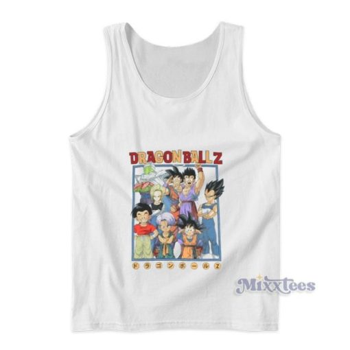 Dragon Ball Z Cartoon Kanji Characters Tank Top