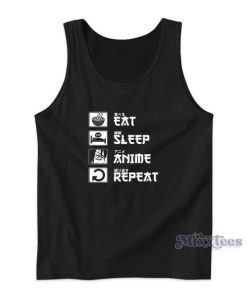 Eat Sleep Anime Repeat Tank Top for Unisex