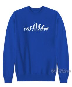 Evolution Of Man Monkey Sheep Funny Political Sweatshirt