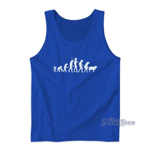 Evolution Of Man Monkey Sheep Funny Political Tank Top