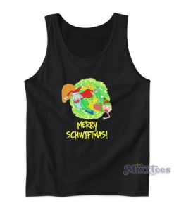 Funny Rick and Morty Santa Merry Schwiftmas Christmas Tank Top