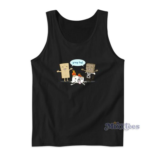 Funny S’mores Group Hug Tank Top for Unisex