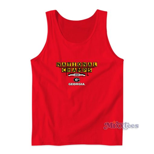 Georgia Football National Champs Sign Tank Top