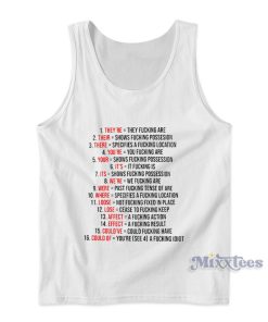 Get Your Fucking Grammar Right Tank Top for Unisex Get Your Fucking Grammar Right Tank Top for Unisex