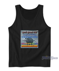 God Gives His Toughest Battles Opossum Meme Tank Top