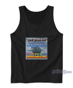 God Gives His Toughest Battles Opossum Meme Tank Top