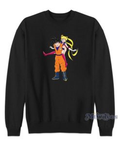 Goku and Sailor Moon Active Sweatshirt For Unisex
