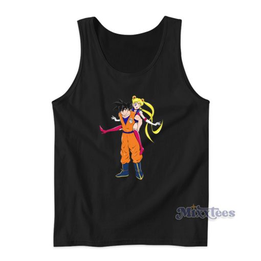 Goku and Sailor Moon Active Tank Top For Unisex