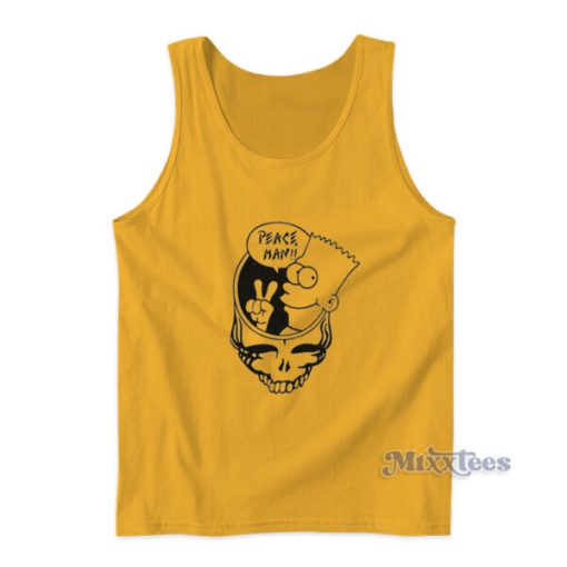 Grateful Dead Skull And Bart Simpson Tank Top