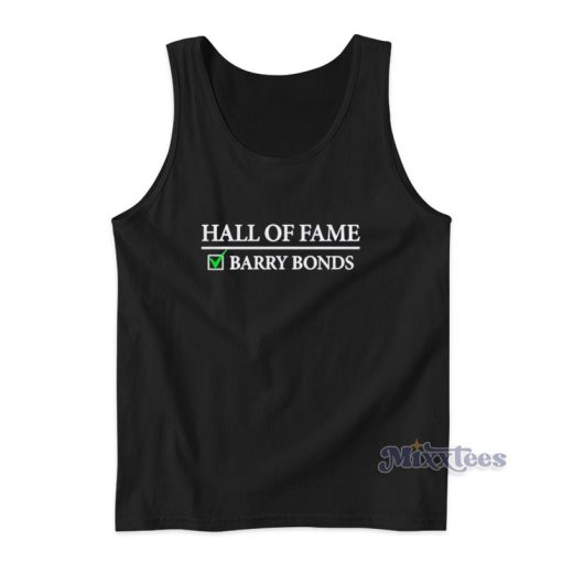 Hall Of Fame Barry Bonds Tank Top For Unisex